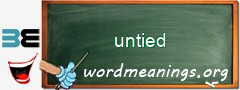 WordMeaning blackboard for untied